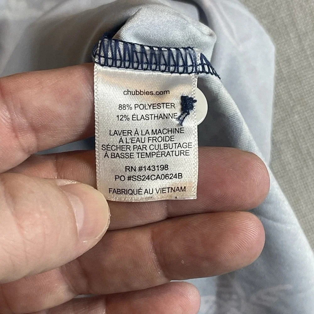 Chubbies The Weekend Has Arrived Mens Stretch Dark Blue Neon Polo Shirt XXL - Picture 5 of 8